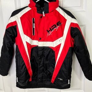 Choko Powersports Racing Snowmobile Jacket Youth Size 12 Red Black Winter